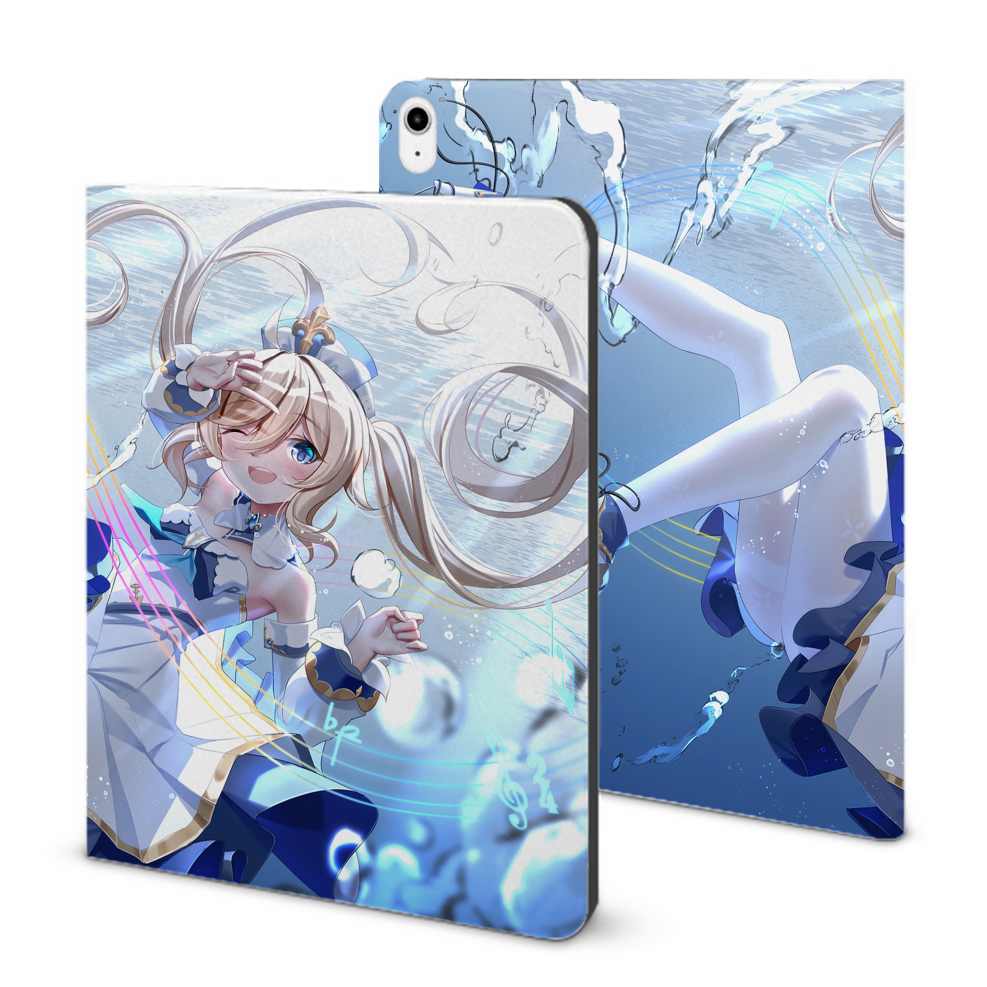 げんし神 genshin IPadケース ペンホルダー付き ブックスタイルデザイン